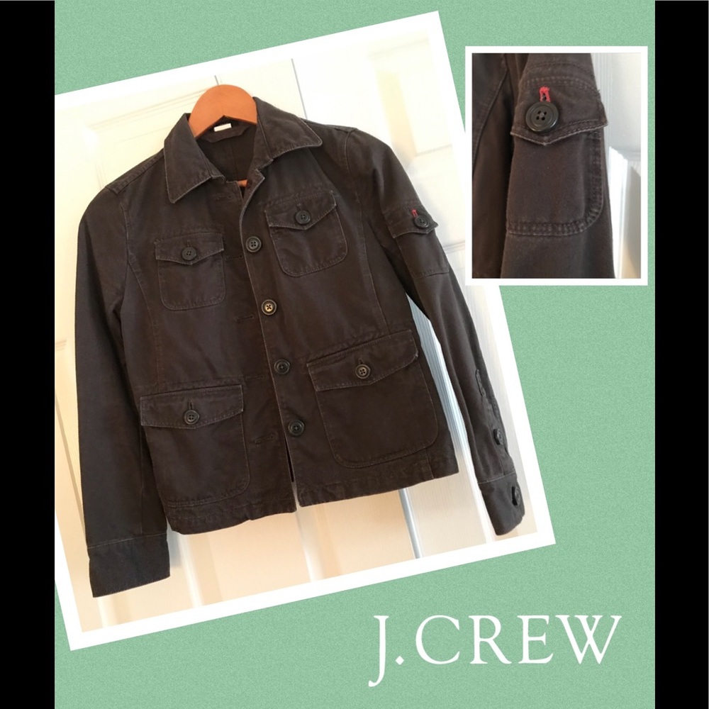 JCrew distressed utility cropped jacket